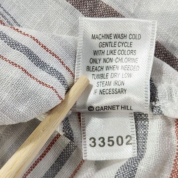 Garnet Hill Women's 100% Linen Button Shirt Tunic Medium Beach Resort Lagenlook - Picture 7 of 10